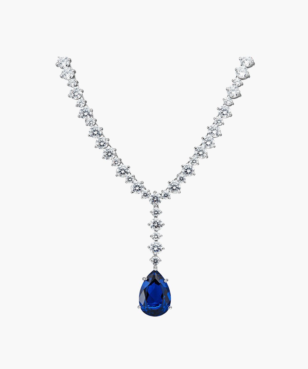 Blue sapphire necklace
