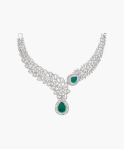 Green diamond necklace