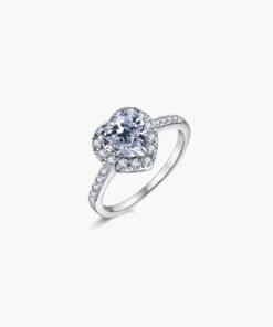 Heart shaped diamond ring